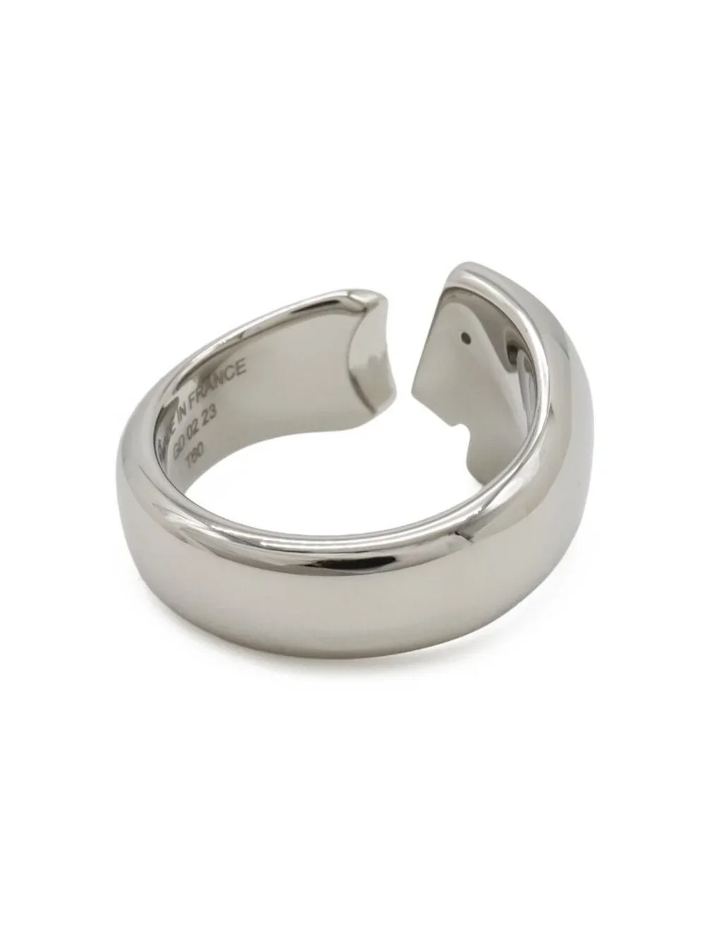 Hermes Clou de Selle Cal Open Ring Metal Ivory